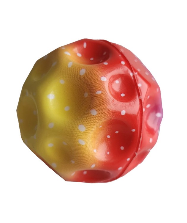 Piłeczka odbijająca się Super Bouncing Ball tęczowa w kropki