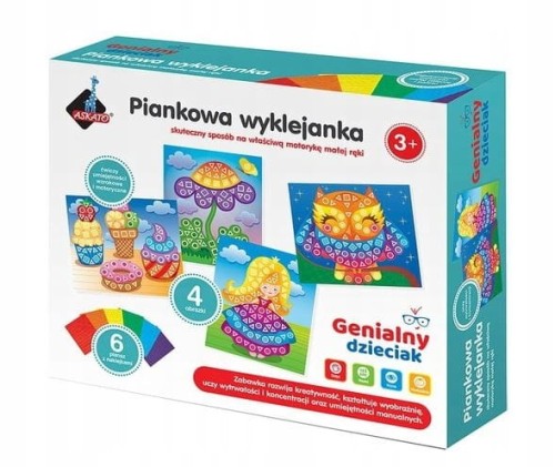 Askato Genialny dzieciak Piankowa wyklejanka sowa