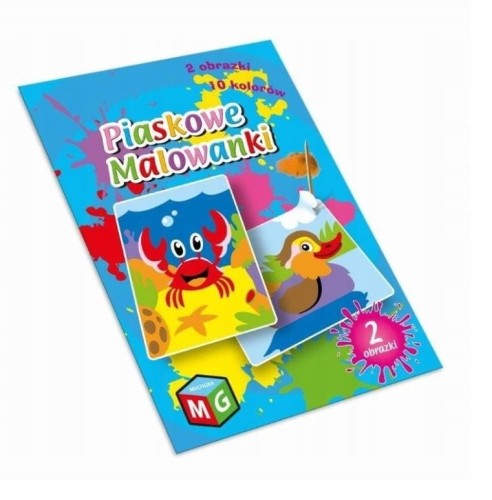 Piaskowe malowanki krab i kaczka 2 obrazki piasek