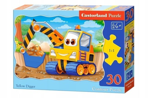 Castorland puzzle konturowe koparka 30 el.
