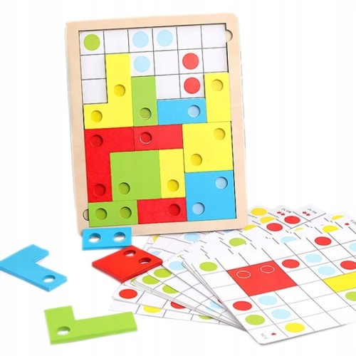 Montessori puzzle drewniane układanka edukacyjna