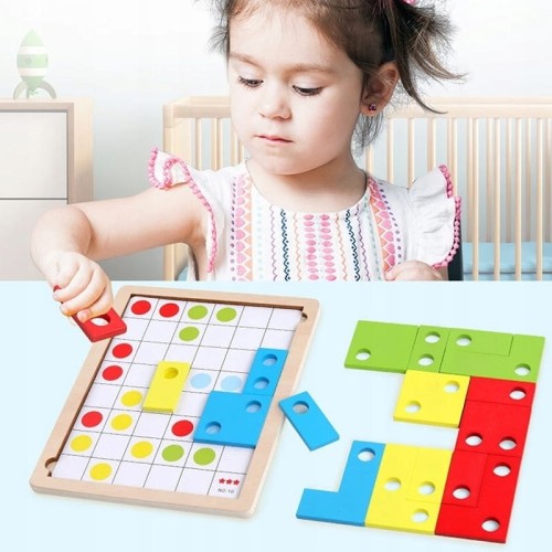 Montessori puzzle drewniane układanka edukacyjna