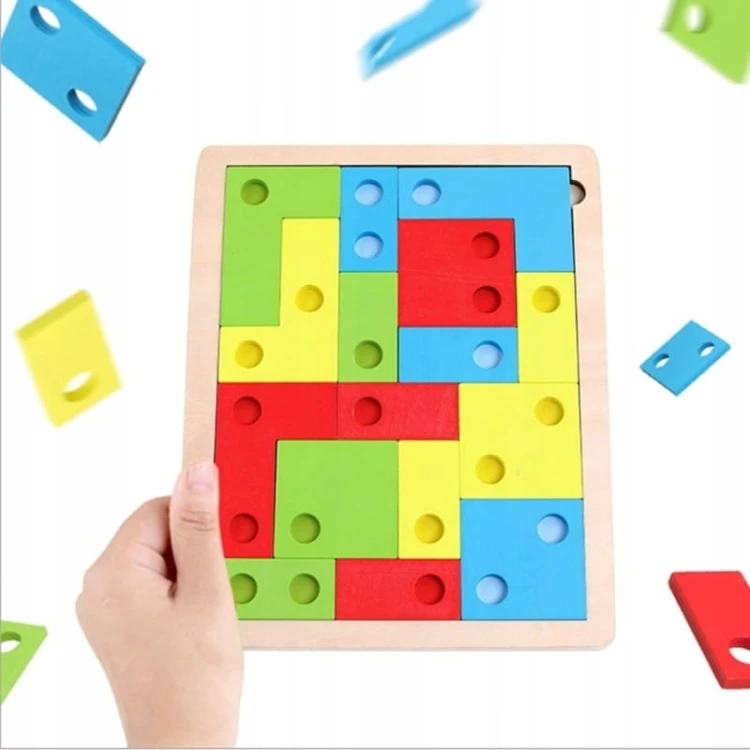 Montessori puzzle drewniane układanka edukacyjna