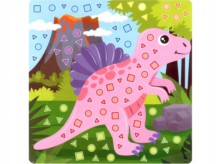 Askato zmyślna główka - zręczna rączka wyklejanka piankowa dinozaury