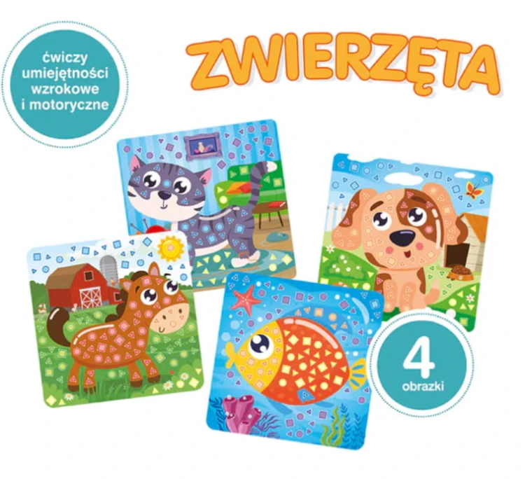 Askato zmyślna główka - zręczna rączka wyklejanka piankowa zwierzęta piesek