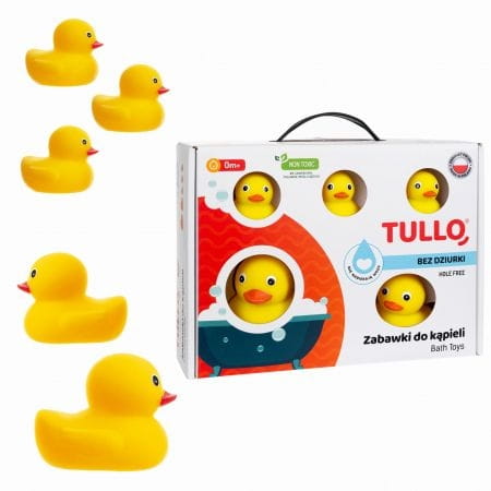 Tullo zabawki do kąpieli kaczuszki bez dziurek 5 szt.