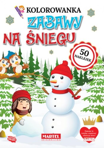 Martel Zabawy na śniegu kolorowanka z naklejkami