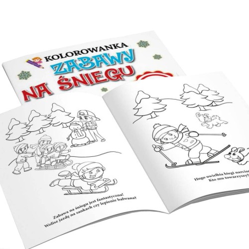 Martel Zabawy na śniegu kolorowanka z naklejkami