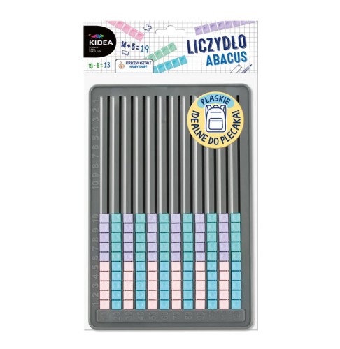Kidea liczydło płaskie abacus do plecaka szkolne do nauki liczenia