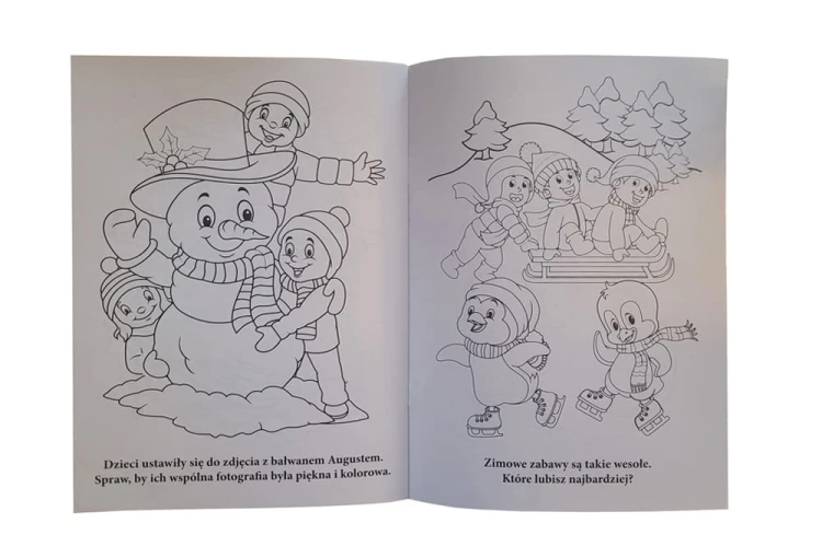 Martel Zabawy na śniegu kolorowanka z naklejkami