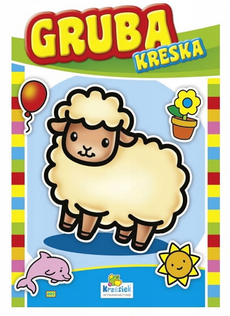 Kolorowanka z wierszykami Gruba Kreska owieczka