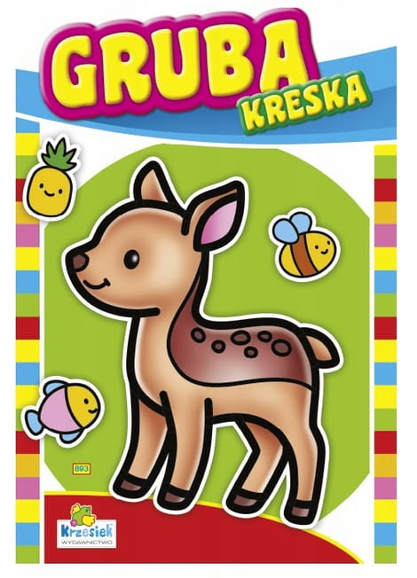 Kolorowanka z wierszykami Gruba Kreska sarenka