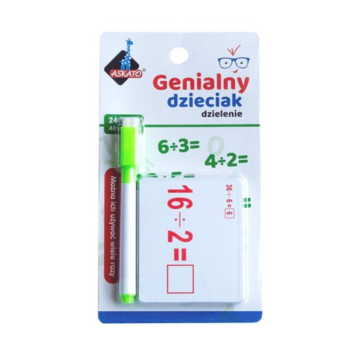 Askato Genialny Dzieciak fiszki matematyczne dzielenie
