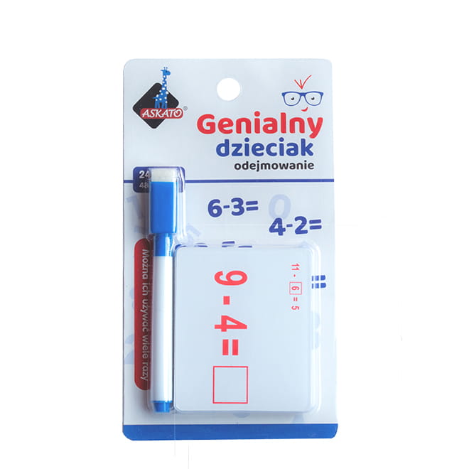 Askato Genialny Dzieciak fiszki matematyczne odejmowanie