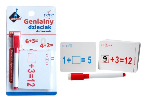 Askato Genialny Dzieciak fiszki matematyczne dodawanie