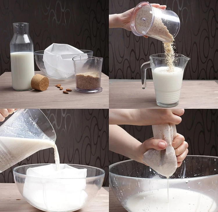 Woreczek do mleka roślinnego nut milk bag 10x15 cm