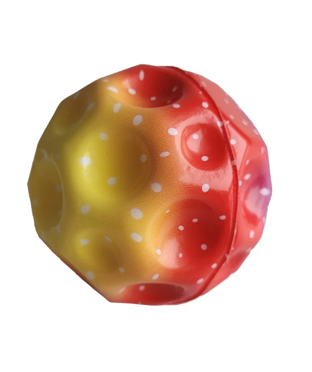 Piłeczka odbijająca się Super Bouncing Ball tęczowa w kropki